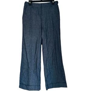 Tory Burch Denim Wide Leg Trouser Pants Size 4